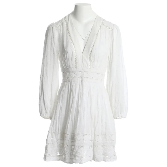 Zirelle Cotton Victorian Mini Dress White